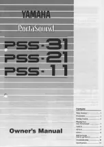 Preview for 1 page of Yamaha PortaSound PSS-11 Owner'S Manual