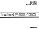 Preview for 1 page of Yamaha PortaSound PSS-130 Owner'S Manual