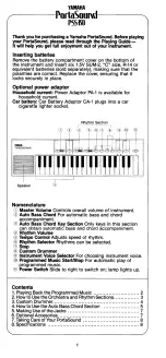 Preview for 2 page of Yamaha PortaSound PSS-150 Playing Manual