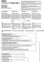 Yamaha PortaSound PSS-20 Owner'S Manual preview