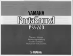 Preview for 1 page of Yamaha PortaSound PSS-260 Owner'S Manual