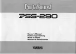Yamaha PortaSound PSS-290 Owner'S Manual preview