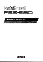 Yamaha PortaSound PSS-380 Owner'S Manual preview