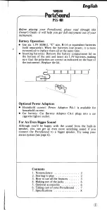 Preview for 2 page of Yamaha PortaSound PSS-401 Owner'S Manual