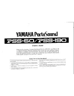 Yamaha PortaSound PSS-50 Owner'S Manual preview