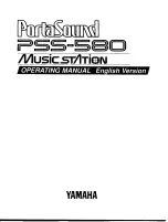 Yamaha PortaSound PSS-580 Operating Manual preview