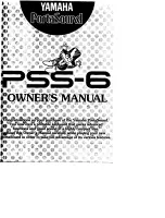 Yamaha PortaSound PSS-6 Owner'S Manual preview