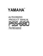 Yamaha PortaSound PSS-680 Authorized Product Manual preview