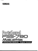 Yamaha PortaSound PSS-780 Operating Manual preview