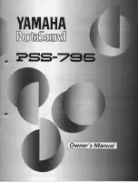 Yamaha PortaSound PSS-795 Owner'S Manual preview