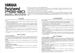 Yamaha PortaSound PSS-80 Owner'S Manual preview