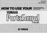 Yamaha PortaSound TYU-40 Owner'S Manual preview