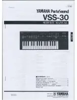 Yamaha PortaSound VSS-30 Service Manual preview