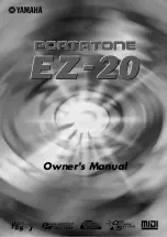 Yamaha PortaTone EZ-20 Owner'S Manual preview