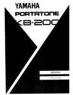 Yamaha Portatone KB-200 Owner'S Manual preview