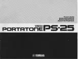 Yamaha Portatone PS-25 Owner'S Manual preview