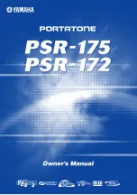 Yamaha Portatone PSR-172 Owner'S Manual preview