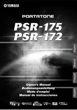 Yamaha Portatone PSR-175 Manual De Instrucciones preview