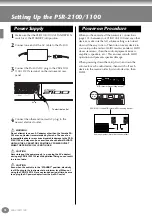 Preview for 16 page of Yamaha portatone psr 2100 Owner'S Manual