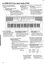 Preview for 4 page of Yamaha Portatone PSR-215 (French) Mode D'Emploi