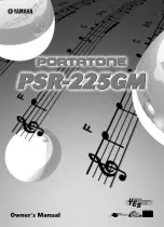 Yamaha PortaTone PSR-225GM Owner'S Manual preview
