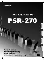Yamaha PortaTone PSR-270 (French) Mode D'Emploi preview