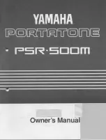 Yamaha PortaTone PSR-300m Owner'S Manual preview