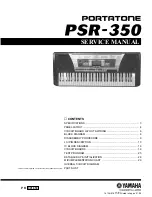 Yamaha PortaTone PSR-350 Service Manual preview