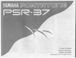 Yamaha Portatone PSR-37 Owner'S Manual preview