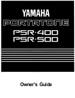 Yamaha PortaTone PSR-400 Owner'S Manual preview