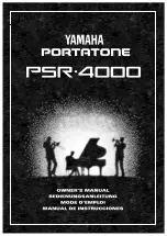 Yamaha PortaTone PSR-4000 Owner'S Manual preview