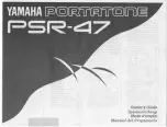 Preview for 1 page of Yamaha Portatone PSR-47 Owner'S Manual