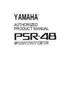 Yamaha Portatone PSR-48 Authorized Product Manual preview