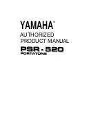 Yamaha Portatone PSR-520 Product Manual preview