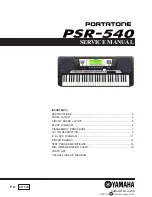 Yamaha Portatone PSR-540 Service Manual preview