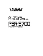 Yamaha Portatone PSR-5700 Authorized Product Manual preview