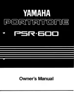 Preview for 1 page of Yamaha Portatone PSR-600 Owner'S Manual