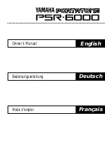 Предварительный просмотр 2 страницы Yamaha PortaTone PSR-6000 Owner'S Manual