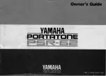Yamaha PortaTone PSR-62 Owner'S Manual preview