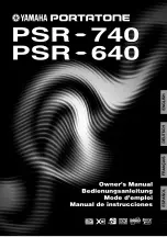 Preview for 1 page of Yamaha PortaTone PSR-640 (Spanish) Manual De Instrucciones