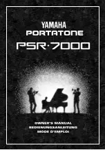 Yamaha PortaTone PSR-7000 Owner'S Manual предпросмотр