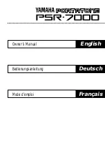 Предварительный просмотр 3 страницы Yamaha PortaTone PSR-7000 Owner'S Manual