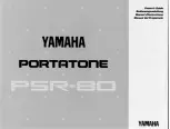 Yamaha PortaTone PSR-80 Owner'S Manual preview