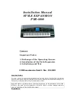 Yamaha PortaTone PSR-8000 Installation Manual preview