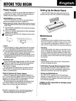 Preview for 3 page of Yamaha PortaTone PSR-82 Owner'S Manual