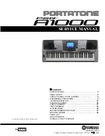 Предварительный просмотр 1 страницы Yamaha Portatone PSR A1000 Service Manual