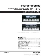 Предварительный просмотр 1 страницы Yamaha Portatone PSR-E213 Service Manual