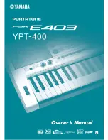 Предварительный просмотр 1 страницы Yamaha Portatone PSR-E403 Owner'S Manual