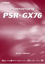 Yamaha PortaTone PSR-GX76 Owner'S Manual preview