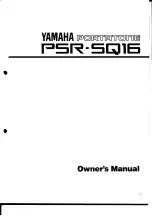 Preview for 3 page of Yamaha PORTATONE PSR-SQ16 Owner'S Manual